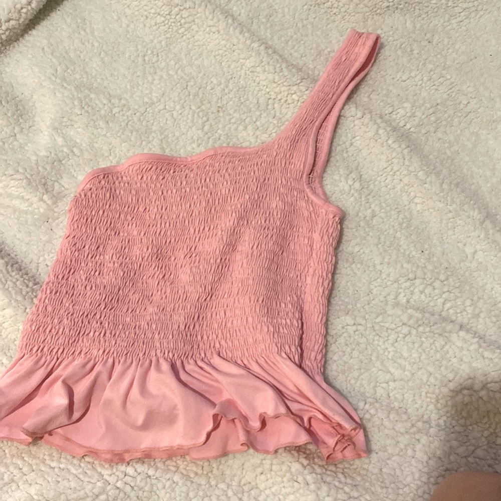 Brand is Gaze. Size Small Pink. It’s a little bit darker in real life! Cute!